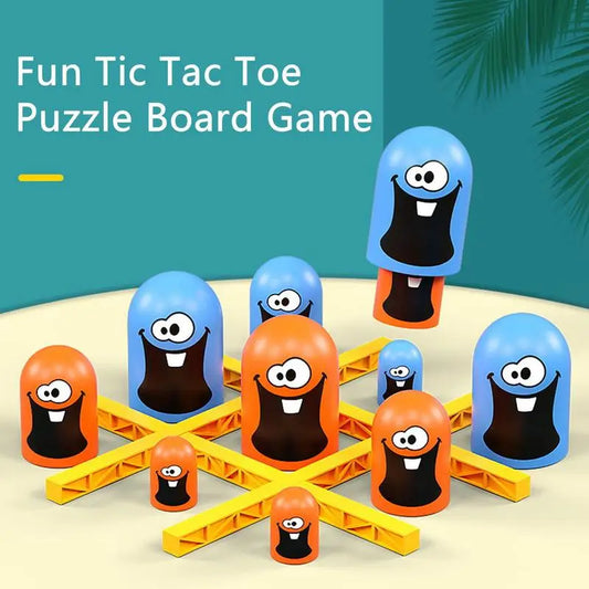 2024 Nuevo juego de mesa TicTac Toe con dibujos animados para entrenar el pensamiento Gobblets Gobblers, juego de estrategia Big Eat Small, juguete educativo para niños