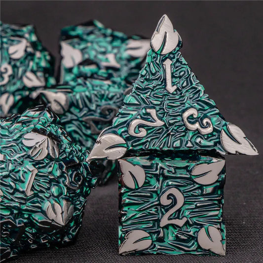 Ensemble de dés en métal KERWELLSI DND, dés polyédriques pour donjons et dragons D&amp;D RPG, jeu de rôle fait à la main D20 D12 D10 D8 D6 D4