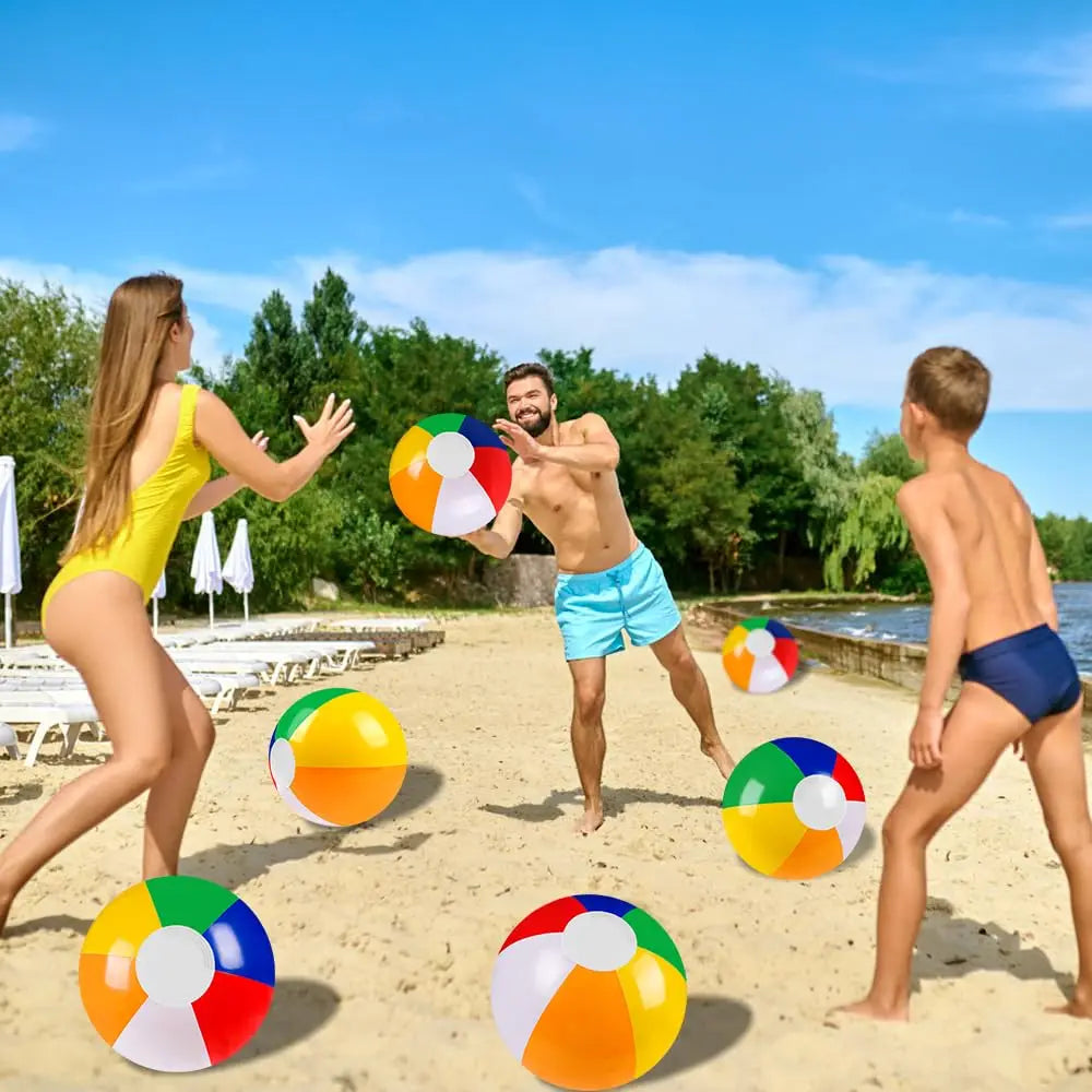 Ballons de plage gonflables 12"/20" avec pompe à air, jeux d'eau pour piscine, jouets pour enfants, fête d'été sur la plage, fournitures de bain, décoration