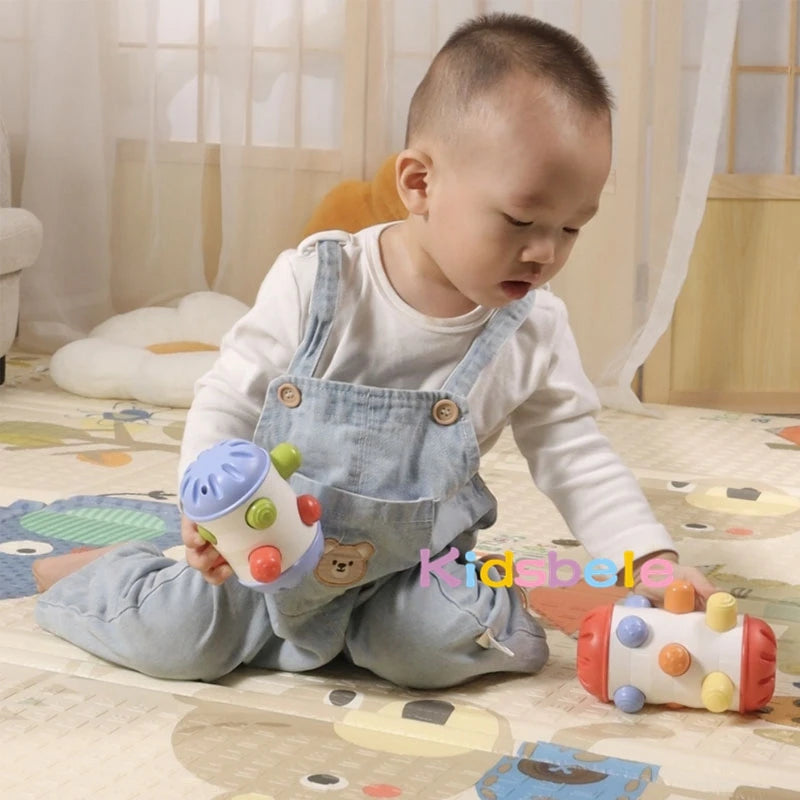 Pelota de juguete para bebés recién nacidos, juguete para gatear, juguete sensorial para gatear, tubo giratorio para educación temprana