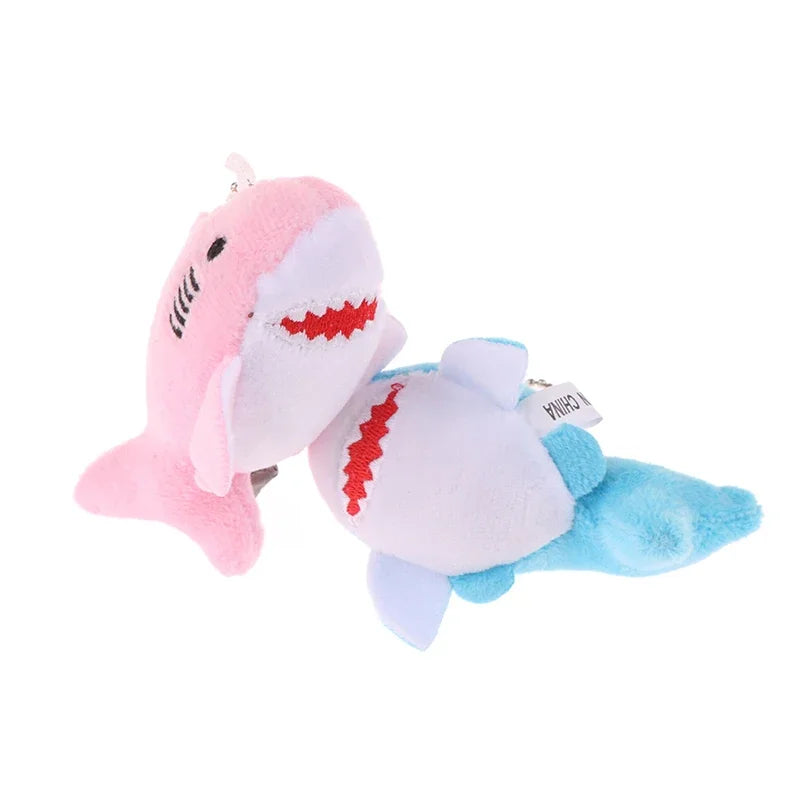 Porte-clés en peluche en forme de requin mignon, pendentif, dessin animé, animal de l'océan, petit requin, doux, en peluche, porte-clés, breloques pour sac à dos, décoration de sac, cadeau