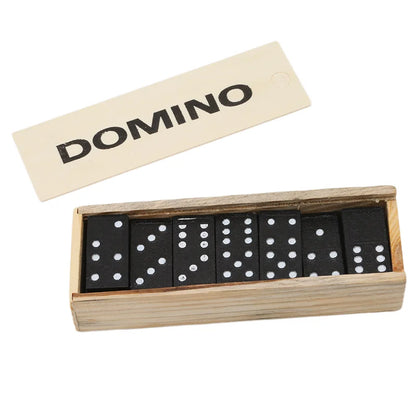 Juego de 28 piezas de dominó de madera para niños, juego de mesa, juguetes educativos para niños, regalo de Navidad