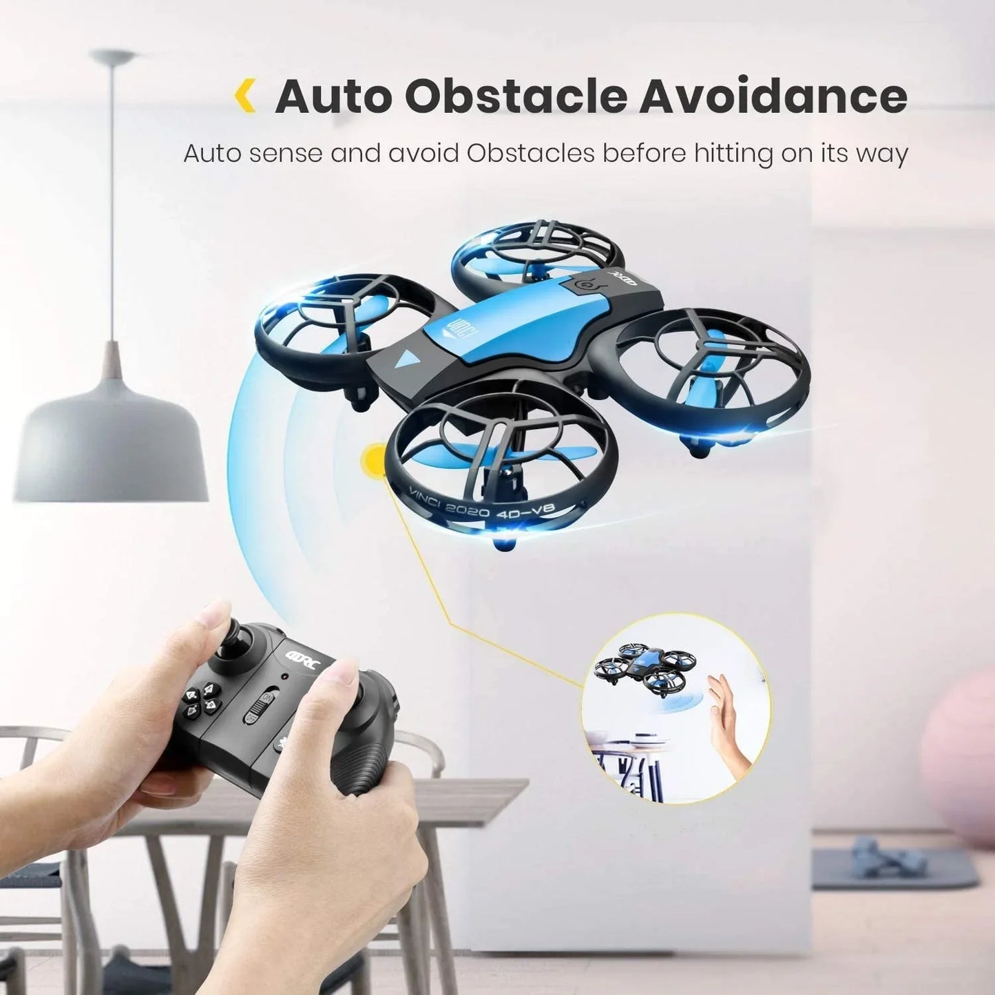 2024 nuevo V8 Mini Drone 4k profesional HD Cámara gran angular 1080P WiFi FPV Drones Altura Mantener Control remoto Helicóptero Regalo Juguetes