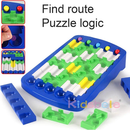 Logical Maze Puzzle Find Routes Board Game DIY STEM Toy Maze Educational Toys Kids and Adults Party & Fun Games For Home Clubs