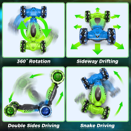 Voiture télécommandée 2,4 G RC Drift 4WD Gesture Radio Véhicule tout-terrain RC Stunt Twist Climbing Car Jouets pour enfants Garçons Cadeau d'anniversaire