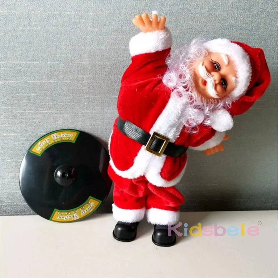 Electric Santa Claus Singing Dancing Santa Claus Upside Down Santa Claus Christmas Figurine Christmas New Year Gift for Kids