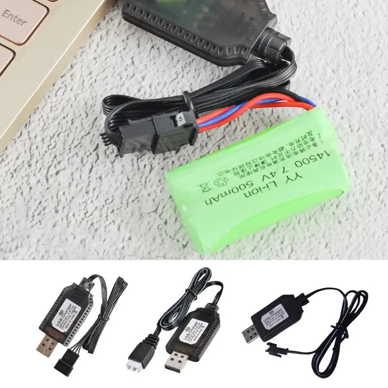 Lithium battery charger 7.4V XH-3P charging cable with protection toy aircraft accessories USB data cable