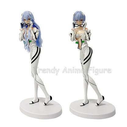 Figura de acción de 22 cm de NEON GENESIS EVANGELION, Eva Ayanami, Rei Asuka, juguetes de PVC, colección de anime, modelo de adornos de escritorio, regalos para niños