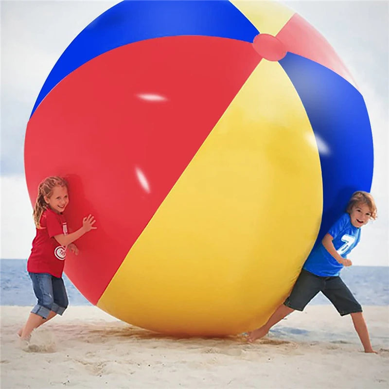 Juguetes inflables de PVC engrosados, juego de agua al aire libre, parte de césped, pelota de fútbol, ​​pelota de deportes divertida para jardín de infantes, pelota de fútbol de playa