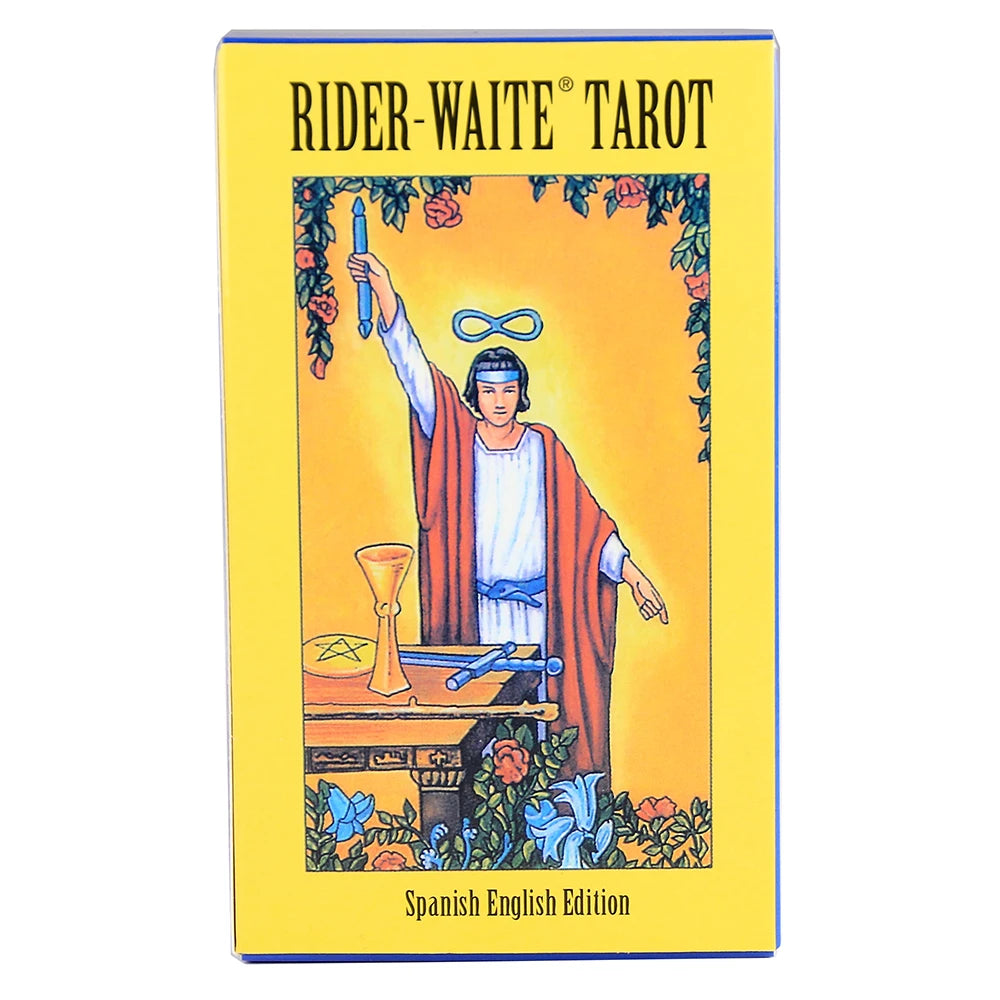 Cartes de tarot Rider en version espagnole Jeu de cartes de divination de 78 pièces pour débutants avec livret Cartes Oracle Witchy