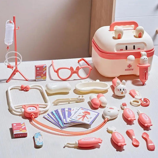 Doctor Set For Kids Pretend Play Girls Role-playing Games Hospital Accessorie Medical Kit Nurse Tools Bag Toys For Children Gift