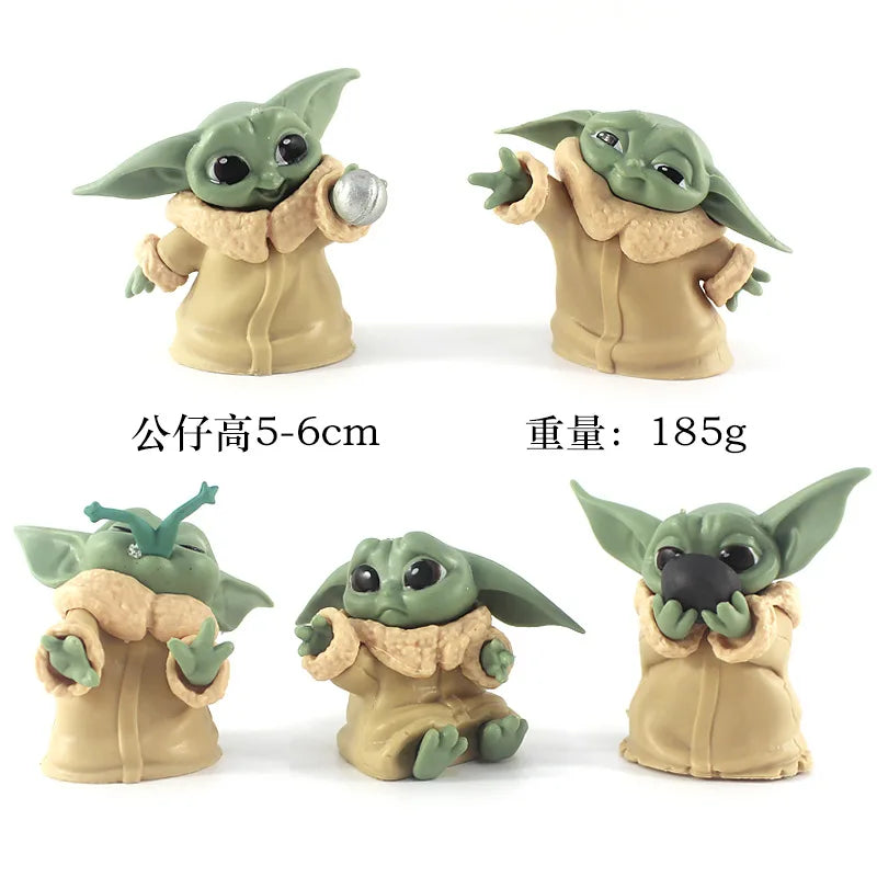 Hot 5pcs Star Wars Toy Master Baby Yoda Darth PVC Action Figure Anime Figures Collection Doll Mini Toy Model for Children Gift