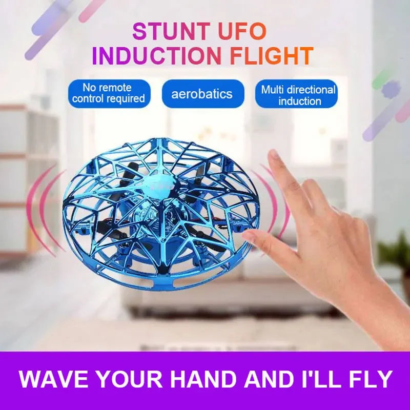 Colorful  Anti-collision Flying Helicopter Magic Hand UFO Ball Aircraft Sensing Mini Induction Drone Kids Electric Toy Gift