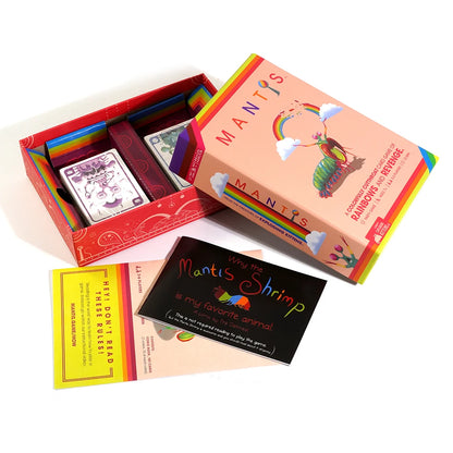 Jeux de cartes Mantis Exploding Kittens Jeux de famille amusants Soirée Jeux populaires pour enfants Coloré Cutthroat Of Rainbows And Revenge Board