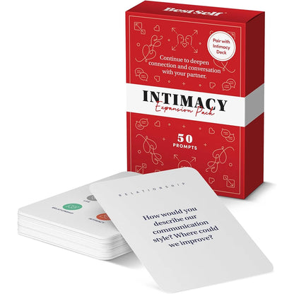 Pack d'extension Intimacy Deck 50 démarreurs de conversation Jeu de couples significatif Jeux de cartes parfaits pour la Saint-Valentin pour les couples