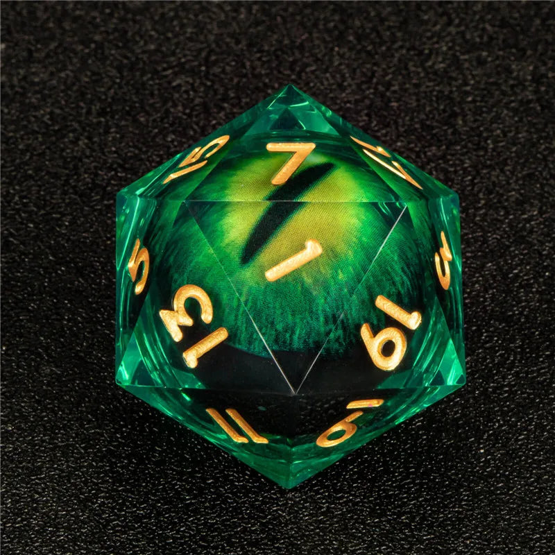 KERWELLSI Beholder Eye Single 33mm D20 Dice, 20 Sided DND D&D Dice for Dungeon and Dragon, Role Playing Dice RPG D and D Dice