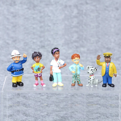 Lot de 12 figurines de pompiers en PVC, dessin animé Sam le pompier, jouets pour garçons et filles, cadeau d'anniversaire ou de Noël pour enfants