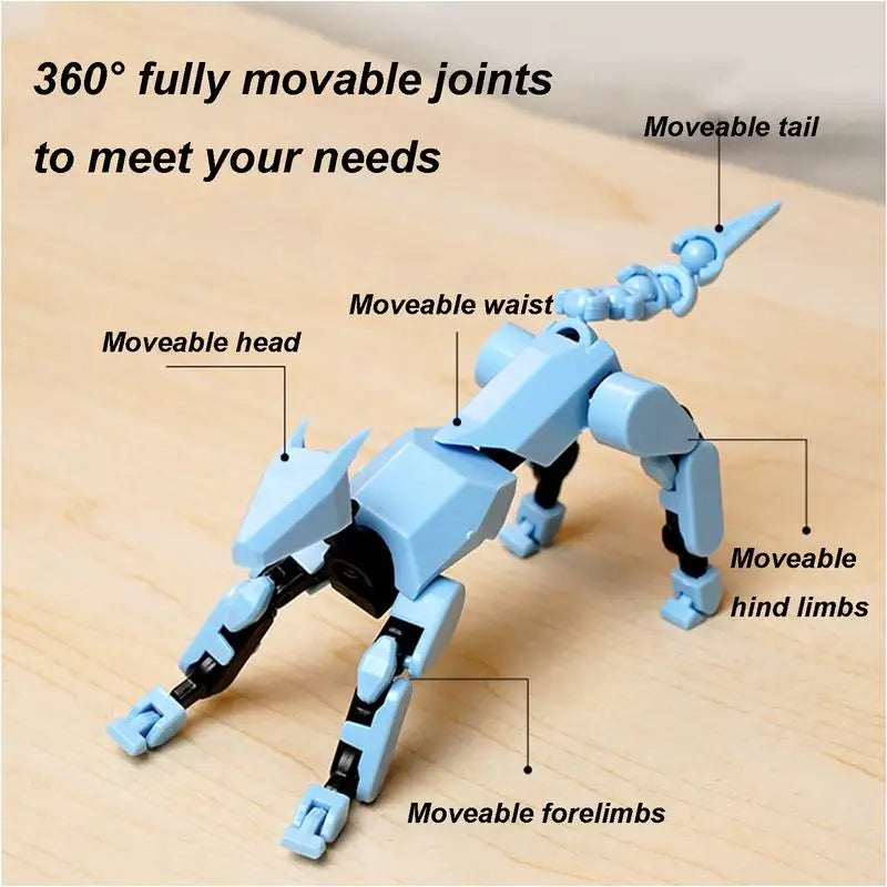 Figura de acción de perro mecánica impresa en 3D, robot de forma cambiante con múltiples articulaciones y movimiento, juguetes para aliviar el estrés, regalos para niños