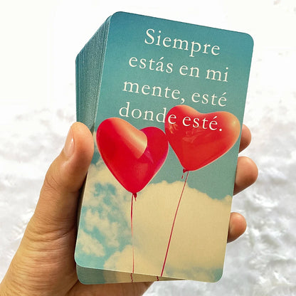 Cartas de afirmación de la verdad del amor del oráculo español, 12 x 7 cm, barajas de tarot, adivinación, taro, juguetes de adivinación, 52 cartas