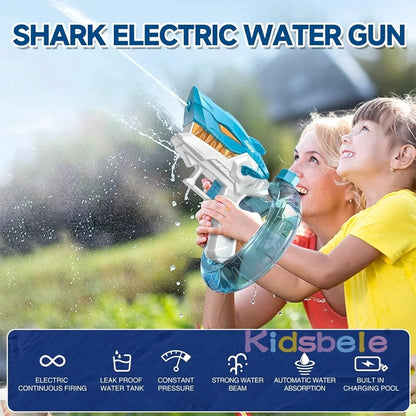 Pistolet à eau électrique Shark Pistolet à eau entièrement automatique Pistolet à eau Super Soaker Piscine Plage Activité de plein air