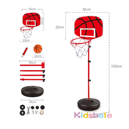 Basketball Hoop 63-150CM Toddler Adjustable Stand Rack Toys For Kids Baby Outdoor Indoor Ball Sport Basket Holder Hoop Game