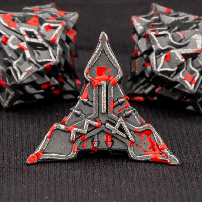 OUKELANWO DND Metal Dice Set D&amp;D, dés de jeu de rôle polyédriques Dungeon et Dragon, dés de jeu RPG D et D D20 D12 D10 D8 D6 D4