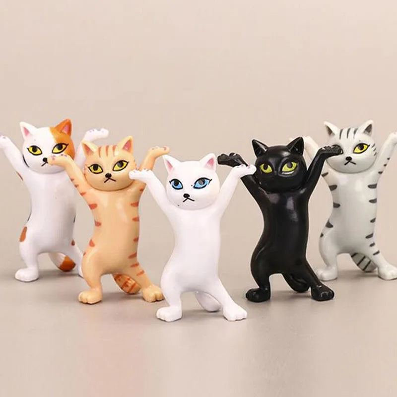 11 modèles de figurines de chat dansant, décoration d'animation, modèle de chat, jouet de mode, chat enchanteur, capsule, poupée, décoration de gâteau