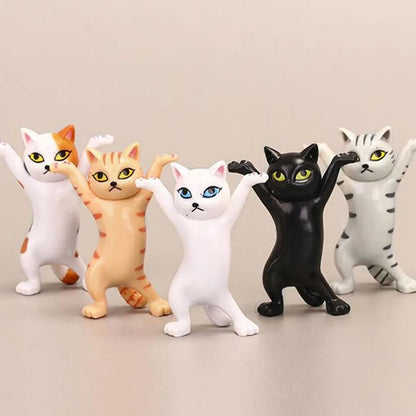 11 modèles de figurines de chat dansant, décoration d'animation, modèle de chat, jouet de mode, chat enchanteur, capsule, poupée, décoration de gâteau