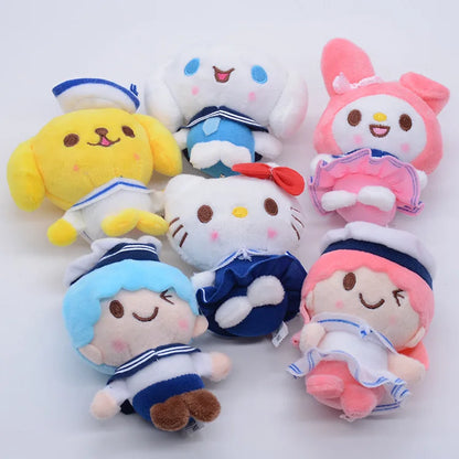 Lot de 10 jouets en peluche Kuromi, pendentif fantaisie Cinnamoroll, accessoires de sac, porte-clés, pendentif de voiture, cadeau de Saint-Valentin