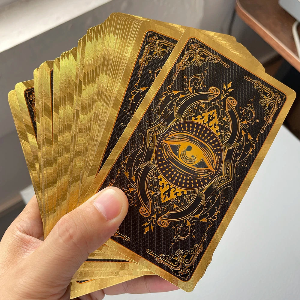 Cartes de tarot d'or russe pour le travail avec guide de prophétie Oracle Divination Deck Fortune Telling Classic 78 cartes 12x7cm