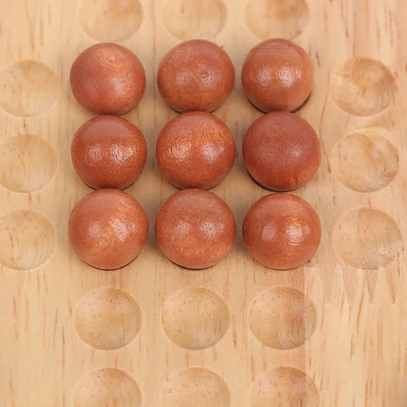 Juguetes educativos clásicos de madera para adultos, ajedrez individual, juego de mesa independiente, solitario, entretenimiento estratégico portátil