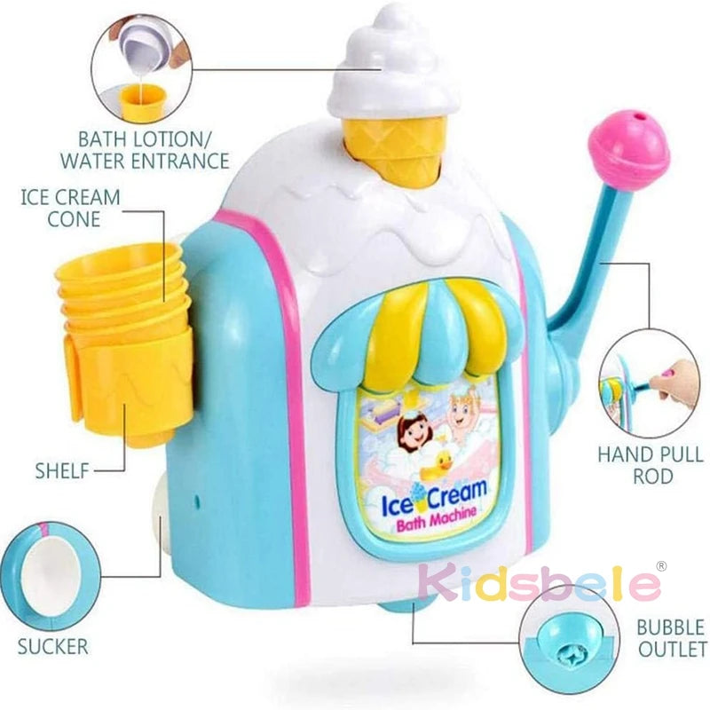 Machine à bulles pour enfants, bricolage, délicat, riche, mousse, fabricant de bulles pour le bain, cadeau pour enfants, jouet de baignoire, jeu d'eau pour enfants