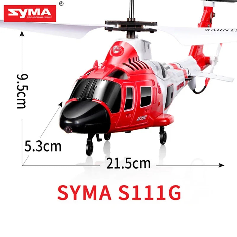 SYMA Nouveau S111G/S109G Simulation Alliage Armé Anti-Chute Mise à Niveau Version Stable Puissance Enfants RC Hélicoptère Militaire Jouet Cadeau