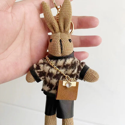 19cm mignon lapin de Pâques en peluche pendentif bébé en peluche jouet porte-clés poupée sac d'école sac à main petit pendentif jouet en peluche