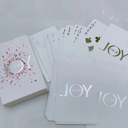 Cartes à jouer mignonnes cartes à jouer lumineuses en édition limitée belles roses blanches dortoir de fête jouets de fête essentiels pour les filles