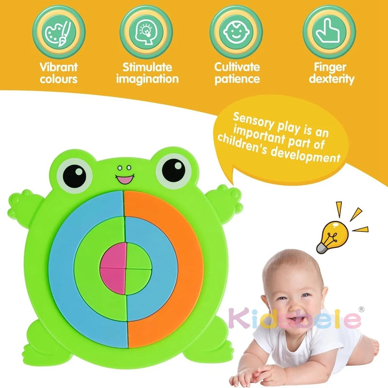 Children Frog Puzzles Preschool Tangram Puzzle Educational Frog Puzzles Toy Jigsaw Toys for Boys Girls