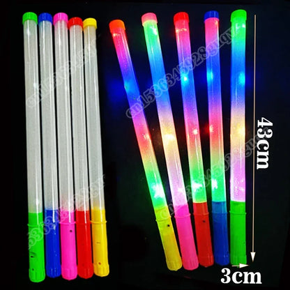 20/30pcs Led Plastic Sticks Neon Stick Colorful Flashing Batons Light-Up Stick Festival Party Decor Concert Prop Bar Supplies