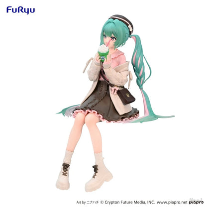 Figurine d'anime Hatsune Miku de 15 cm, figurine d'action Miku d'automne Date Kawaii Girl Noodle Stopper, figurine de boîtier d'ordinateur, modèle d'ornements