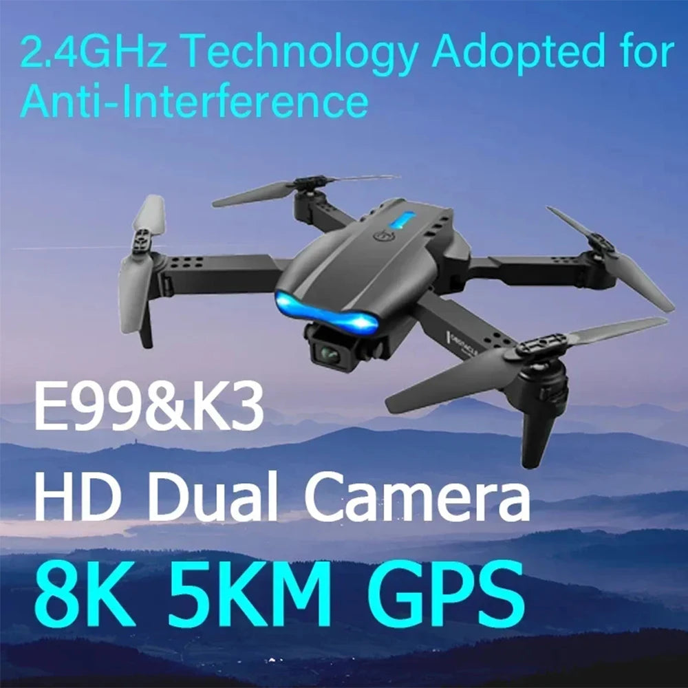 PYLV E99 Drone 4K Professionnel Double Caméra Avec WiFi 5G FPV Photographie Aérienne Pliable Évitement D'obstacles Quadcopter Dron Jouets