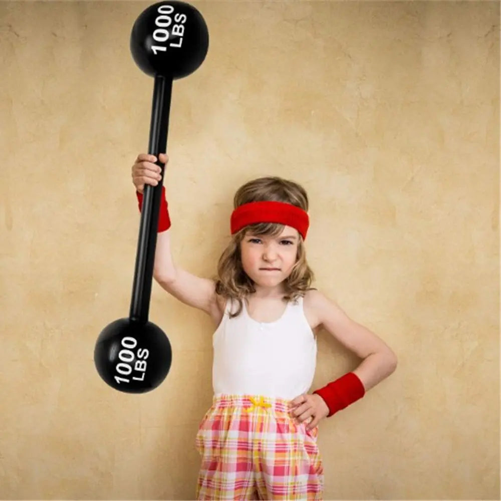 Decoration Parent-child iInteraction Fun Game Barbell Event Game Props Inflatable Barbell Simulation Gym Funny Toys