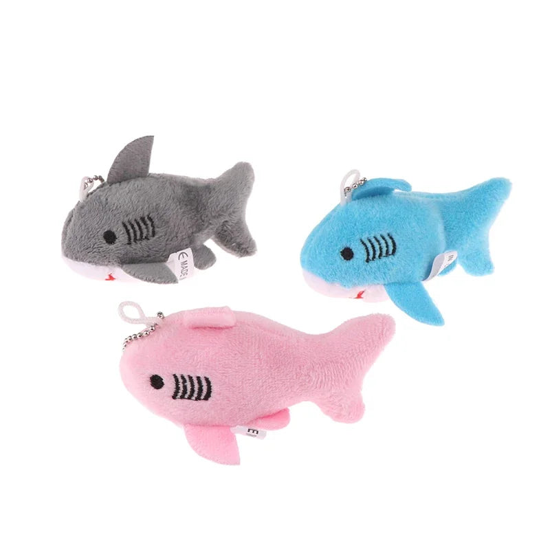 Porte-clés en peluche en forme de requin mignon, pendentif, dessin animé, animal de l'océan, petit requin, doux, en peluche, porte-clés, breloques pour sac à dos, décoration de sac, cadeau