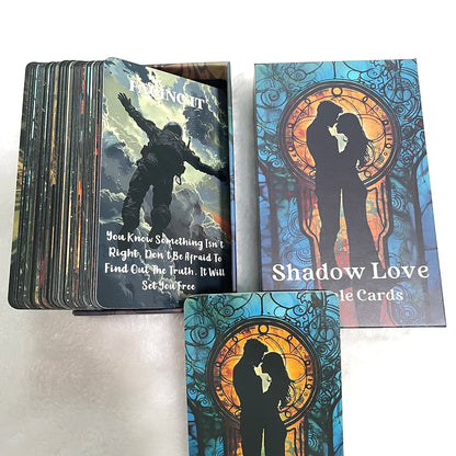 Baraja de oráculo Shadow Love, relaciones amorosas, mensajes de amor, cartas de oráculo de autorreflexión reveladora para principiantes, cartas del tarot