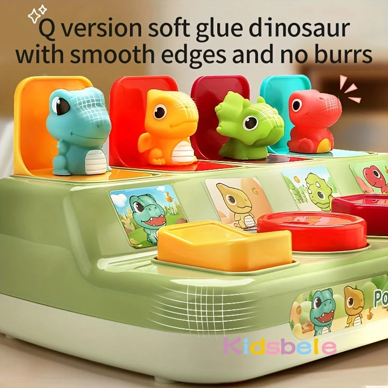 Dinosaur Toy Pop-Up Toys Educational Motors Montessori Games Memory Training Learning Toy Early Learning and Brain Development