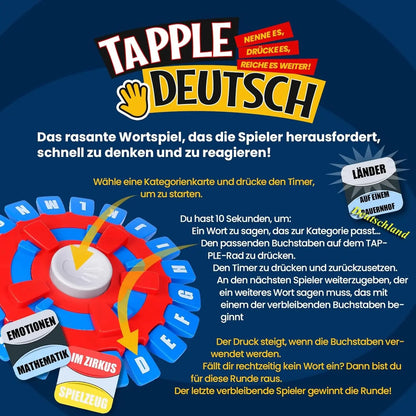 Nouveau jeu de réflexion allemand Tapple Jeu de réflexion sur les mots Jeux de société allemands Jeux de mots pour adultes Enfants Jeu de lettres Deutsch