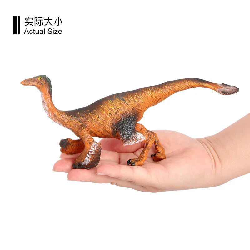 Children's cognitive simulation Jurassic animal model static solid dinosaur model chicken like dragon toy ornament for boys