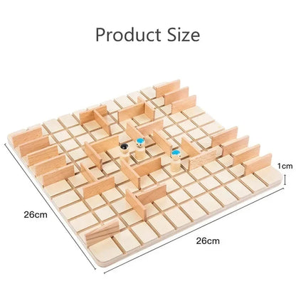 New Quoridor Board Game Wooden Abstract Strategy Game For Adults and Familes 2 to 4 Players Chase and Intercept Battle Games