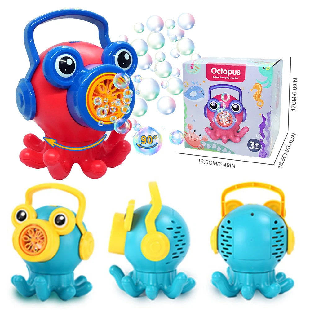 Cartoon Octopus Green Bubble Shakes His Head And Spits Bubbles Blower Summer Outdoor Toys Birthday Party Children's Gifts Toy