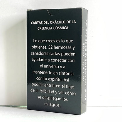 Baraja de tarot española Oráculo de creencias cósmicas Profecía Palabras clave Adivinación 52 cartas Cartas de claridad 12 x 7 cm con significado Taro