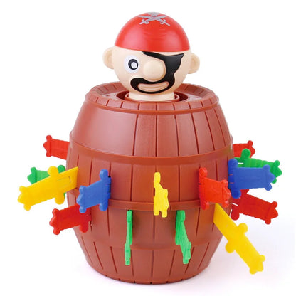 1 jeu de baril de pirate amusant pour enfants, jeu de fête porte-bonheur, pirates sauteurs, seau à épée, blagues familiales, cadeaux