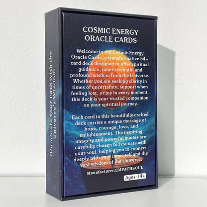 Cartes Oracle d'Énergie Cosmique, Cartes de Tarot Spirituel, Jeu de Tarot Sagesse de l'Univers, Cartes Oracle de Pouvoir Inconnu, Cartes 12x7cm, Conseils de Tarot